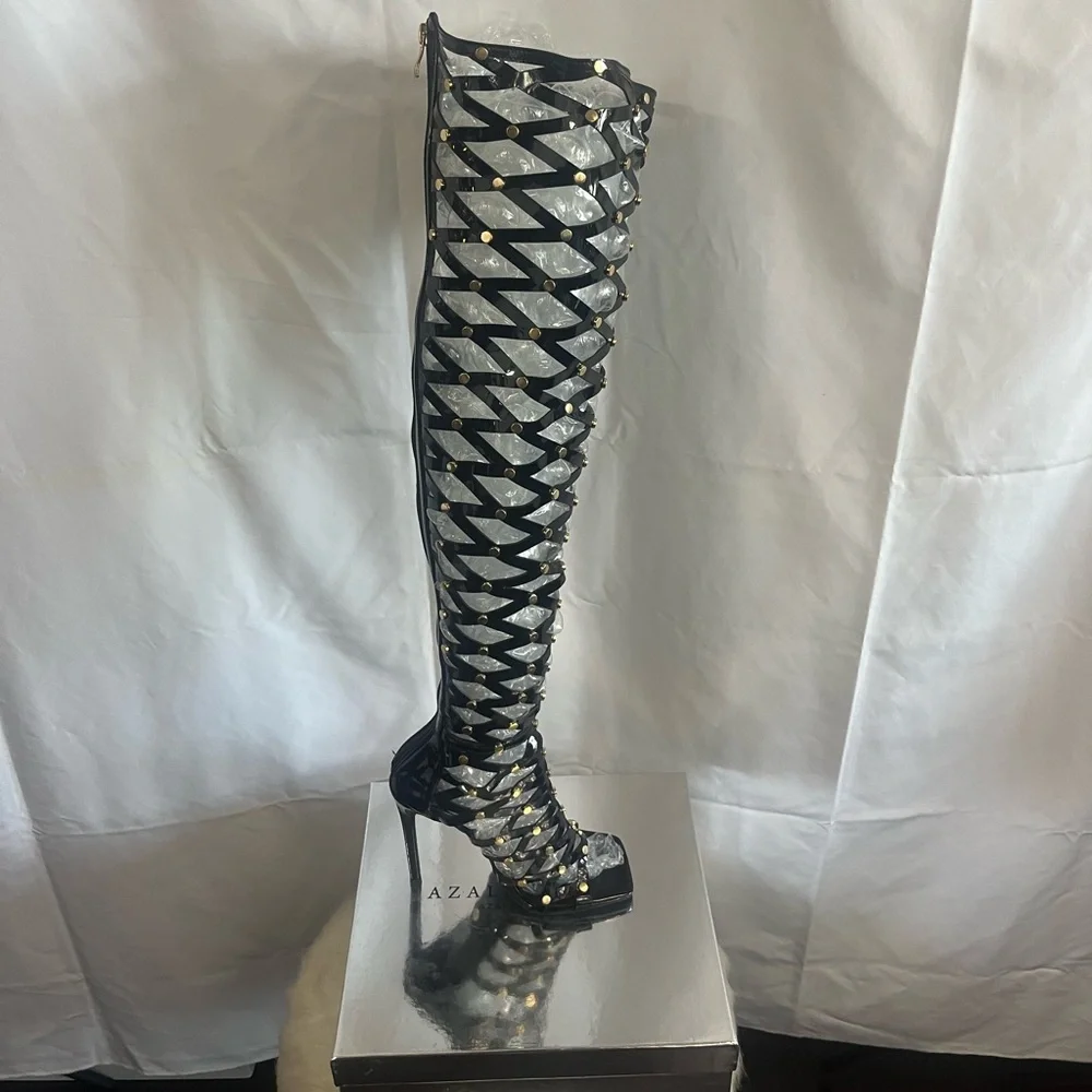 Azalea Wang Ravishing Caged Sandal - Picture 7 of 12
